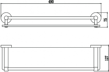Полка стеклянная Savol 87 S-508791 50 см фото