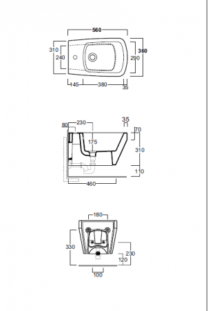 Биде подвесное Simas Baden Baden BB19bi*1 фото