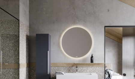 Зеркало с подсветкой и обогревом Aqwella Moon 100 MOON0210CH 100x100 фото