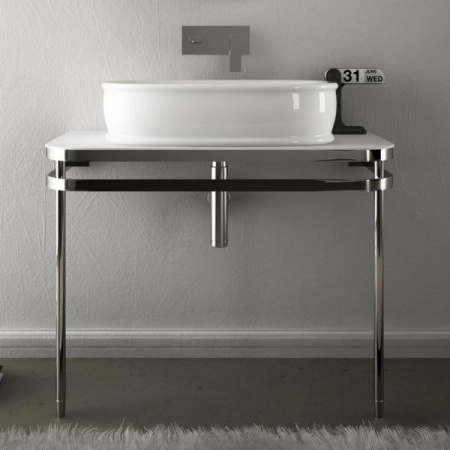 Металлическая консоль для раковины Artceram Azuley AZA003 71 01 bi/cr фото