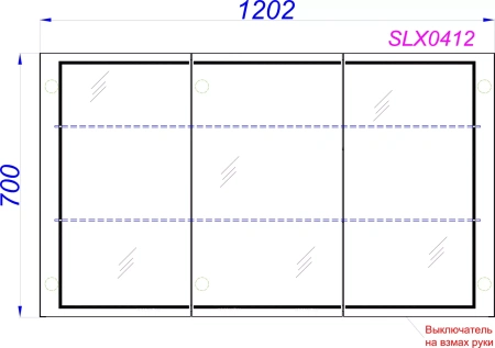 Зеркальный шкаф с подсветкой Aqwella Simplex SLX0412 120 см фото
