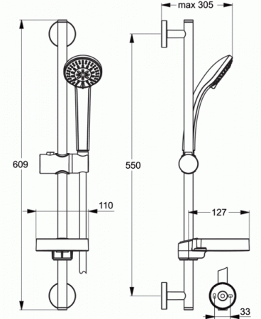 Душевой гарнитур Ideal Standard IdealRain S3 B9503AA фото
