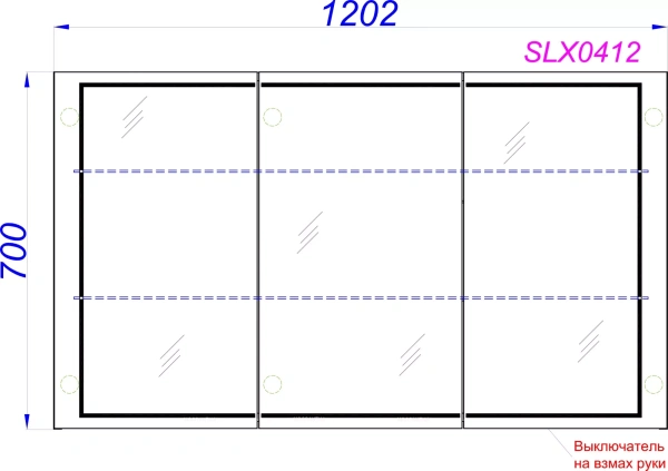 Зеркальный шкаф с подсветкой Aqwella Simplex SLX0412 120 см фото