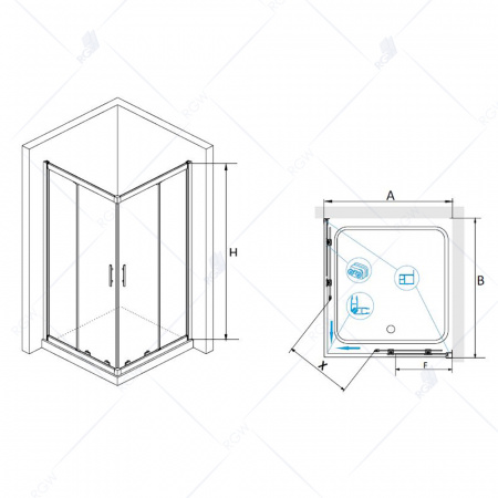 Душевой уголок RGW Hotel HO-31 03063100-11 100x100 фото