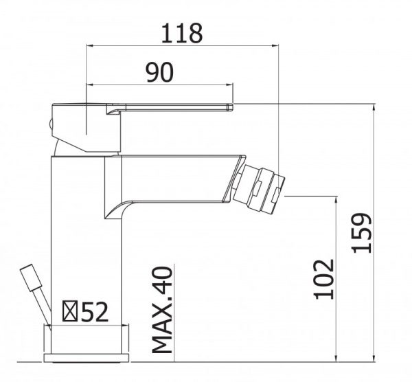 Смеситель для биде Cezares Ovest OVEST-BSM1-BIO фото