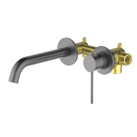 Настенный смеситель для раковины Timo Saona 2372/18SM Черное золото фото