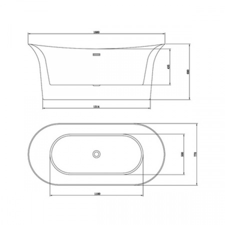 Акриловая ванна Vincea VBT-111 170x78 фото