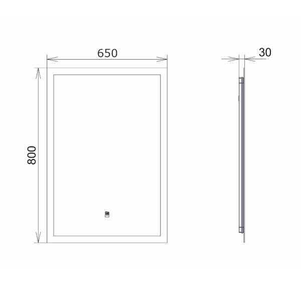 Зеркало с подсветкой, сенсорным выключателем и подогревом Comforty Эдельвейс  65 00-00014238 фото