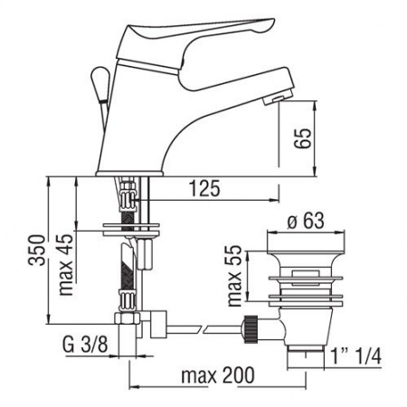 Смеситель для раковины Nobili Skipper SK11118/1CR фото