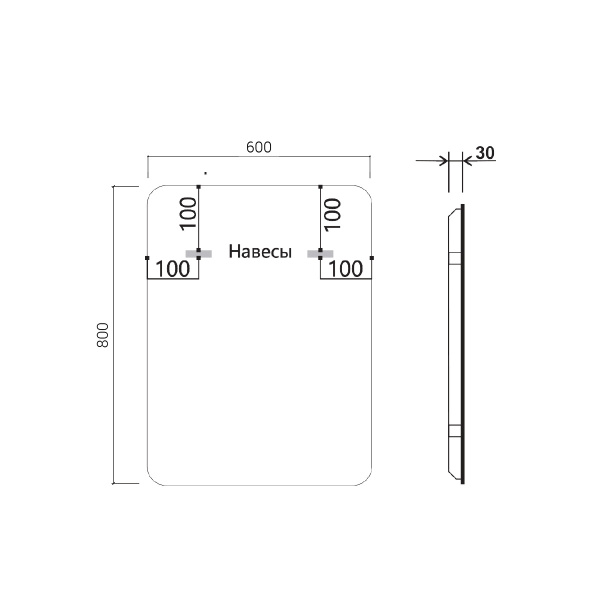 Зеркало сенсорным выключателем и диммером Vincea VLM-3MA600 60x80 фото