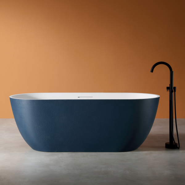 Ванна из искусственого камня Abber Frankfurt AM9941DB 170x75 синяя матовая фото