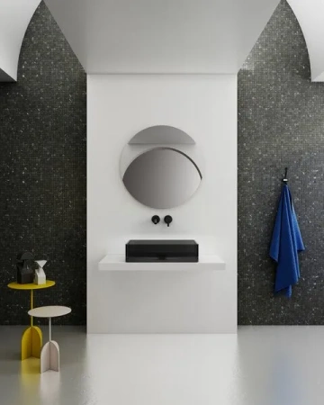 Накладная раковина Abber Kristall AT2803Onyx 60x40 черная фото