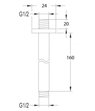 Держатель для верхнего душа Omnires RS23CR фото