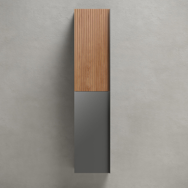 Шкаф-пенал Sancos Delta PDL35GR дуб красный/графит фото