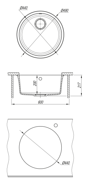 Кухонная мойка ВЕГА ЗЕРО Florentina 22.425.D0440 мокко фото