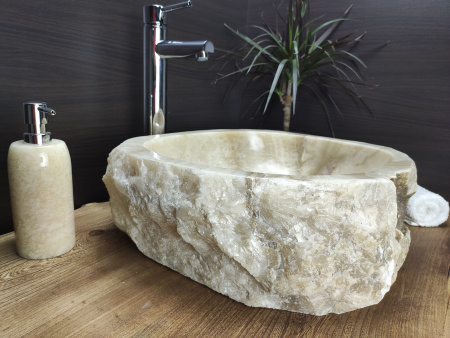 Накладная раковина из оникса Indo Erozy Бавиан EO-00049 фото