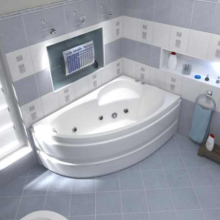 Ванна акриловая с гидромассажем Bas Сагра 160х100 R фото