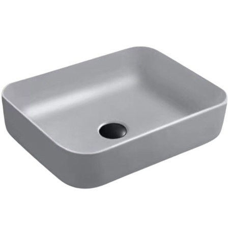 Накладная раковина SantiLine SL-1051MG 50x40 серая матовая фото