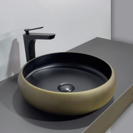 Накладная раковина Comforty 78651 00-00012231 41x41 бронза/черная фото