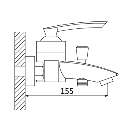Смеситель для ванны с душем Oute T20 T2002 фото