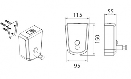 Дозатор для жидкого мыла настенный Fixsen Hotel FX-31012 фото