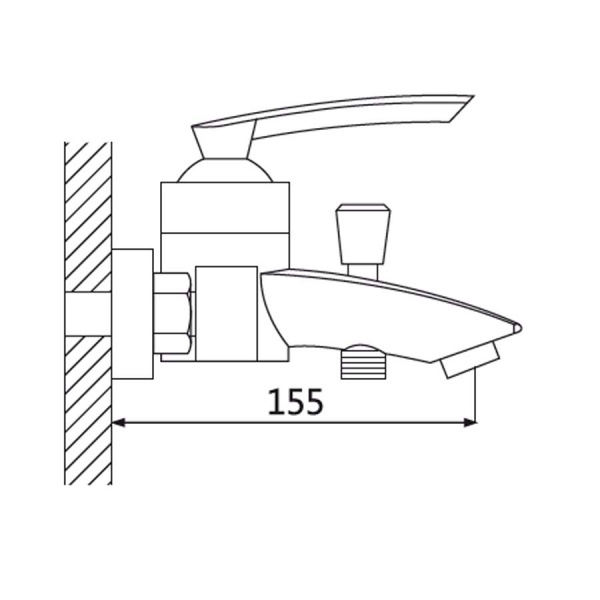 Смеситель для ванны с душем Oute T20 T2002 фото
