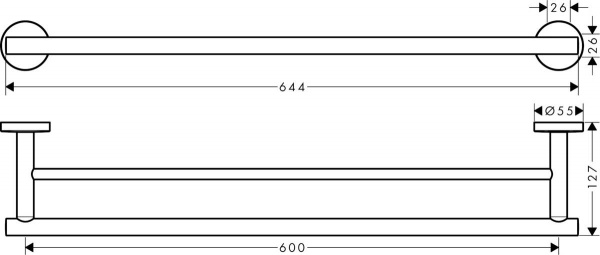 Полотенцедержатель двойной Hansgrohe Logis Universal 41712000 фото