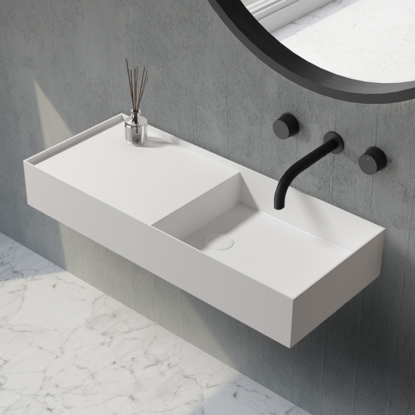 Раковина подвесная Abber Stein AS2648 80x36 белая матовая фото