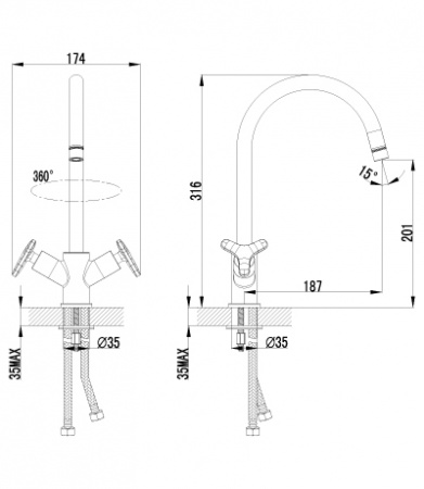 Смеситель для кухни Lemark plus Spirit LM1905C фото