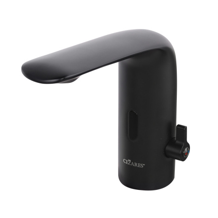Сенсорный смеситель для раковины Cezares Vague VAGUE-ELS-NOP-W0 черный матовый фото