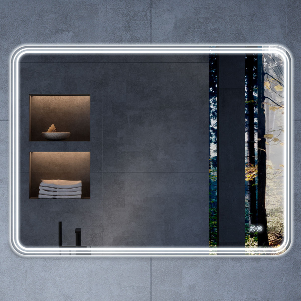 Зеркало сенсорным выключателем и диммером, с функцией антизапотевания Vincea VLM-3MA100-2 100x80 фото