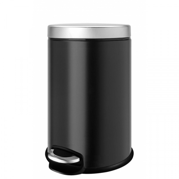 Мусорное ведро для ванной с педалью WeltWasser WW ERFIE BL 12L черное фото