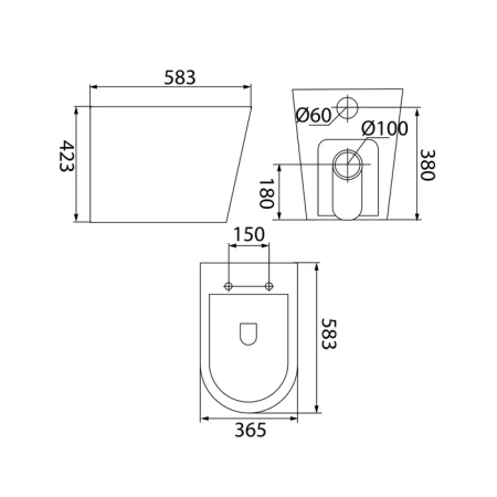 Приставной унитаз безободковый Iddis Calipso Rimless CALRDSEi26 фото