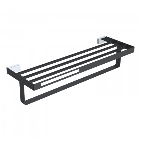 Полочка для полотенец Boheme Q 10947-CR-B черный/хром фото