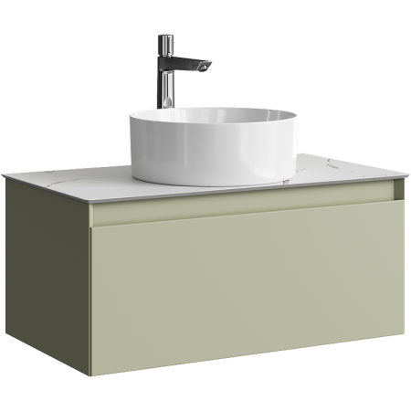 Тумба под накладную раковину Aqwella Geometria 80 GE01081SH зеленый шалфей фото