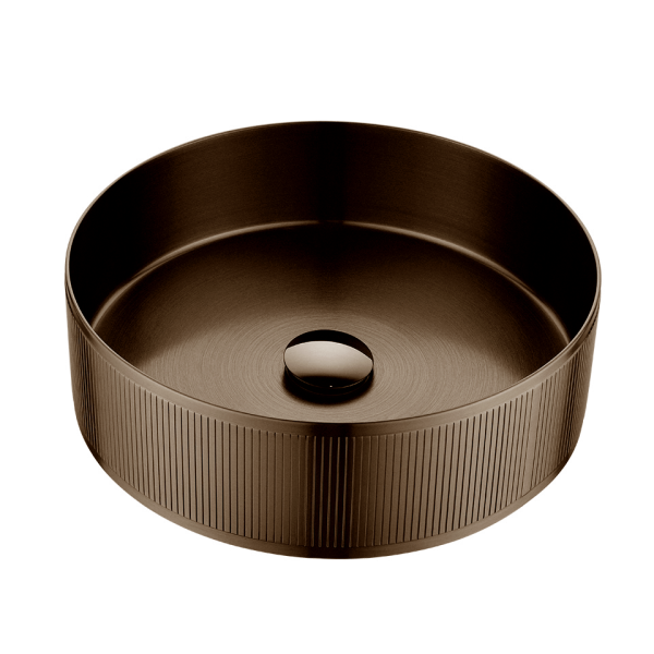 Накладная раковина из нержавеющей стали AltroBagno Costoso 001008BrAn состаренная бронза фото