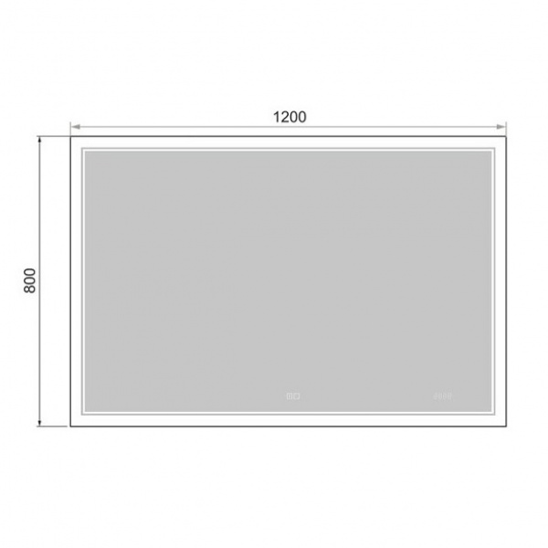 Зеркало с подсветкой Jorno Glass Gla.02.120/W 120 см фото