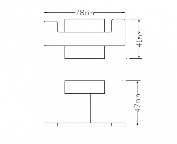 Крючок для ванной двойной Omnires Lift 8154BCR фото