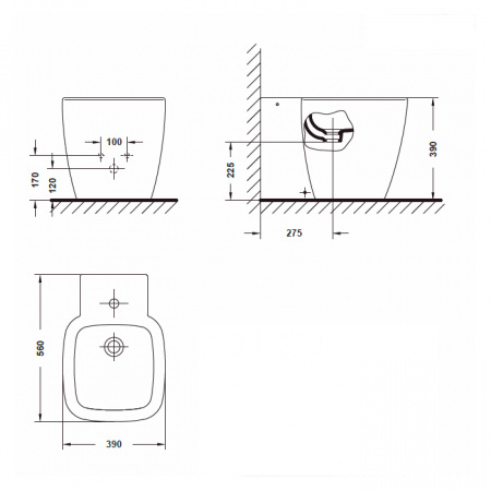 Биде подвесное Gala Universal 11362 фото