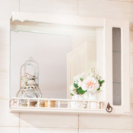 Зеркало со шкафчиком и балюстрадой Бриклаер Кантри 85 фото