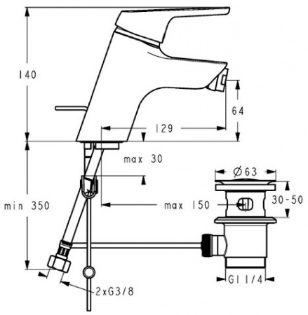 Смеситель для биде Ideal Standard Cerasprint 2012 B9565AA фото