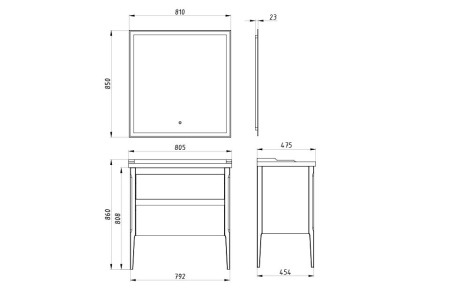 Зеркало ASB Woodline Марика 85 12221 фото