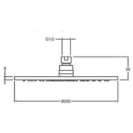 Верхний тропический душ Jacob Delafon Brive Toobi E21758-CP фото