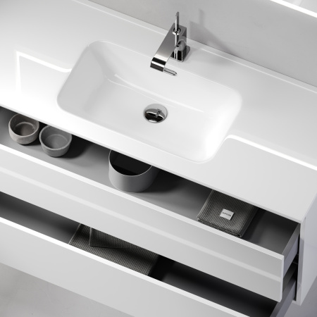 Тумба под раковину Sancos Urban UR120-1W белый глянец фото