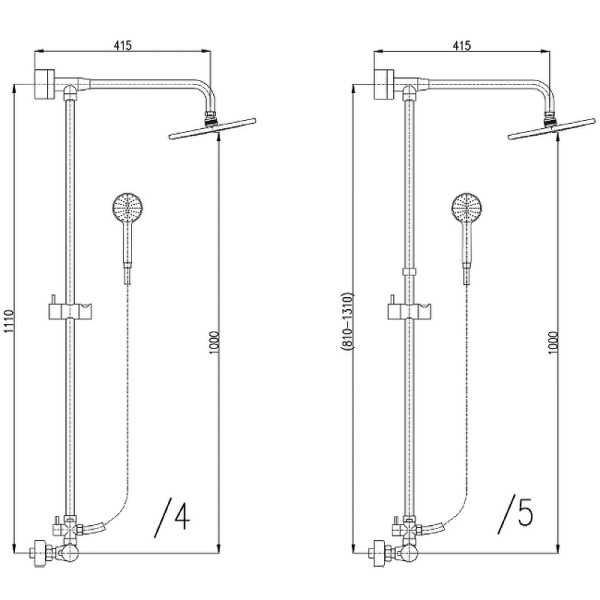 Душевая система Rav Slezak Dunaj Termostat TRM81.5/5-01 Хром фото