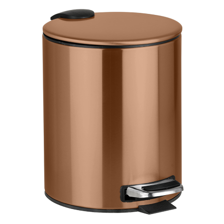 Мусорное ведро для ванной с педалью Bemeta Amber 155315010 медное золото фото