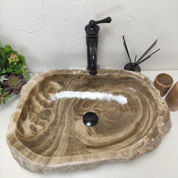 Накладная раковина из оникса Erozy Sunset EO-01513 (63*43*16) фото