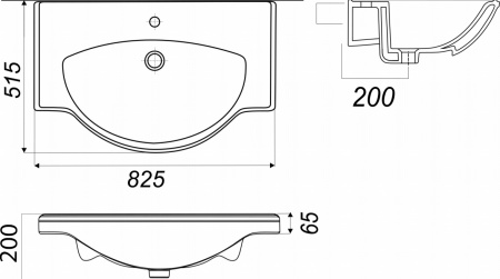 Раковина Raval Classic CLS80SLWB01 фото