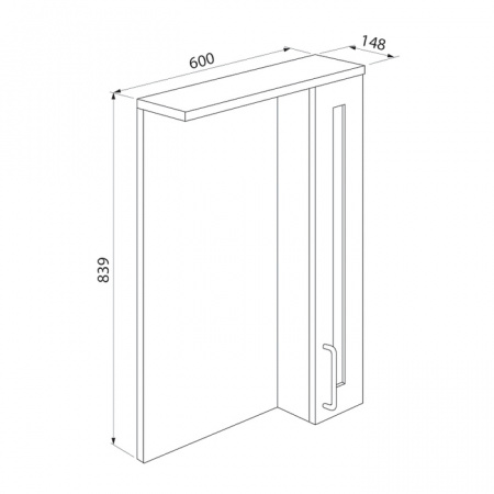 Зеркало со шкафчиком Iddis Sena 60 см SEN6000i99 фото