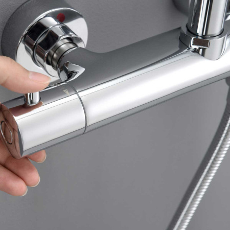 Душевая система (стойка) с термостатом Vincea Esse VSFS-1E1TCH хром фото